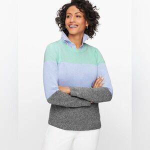 Talbots Tricolor Sweater size Medium Petite